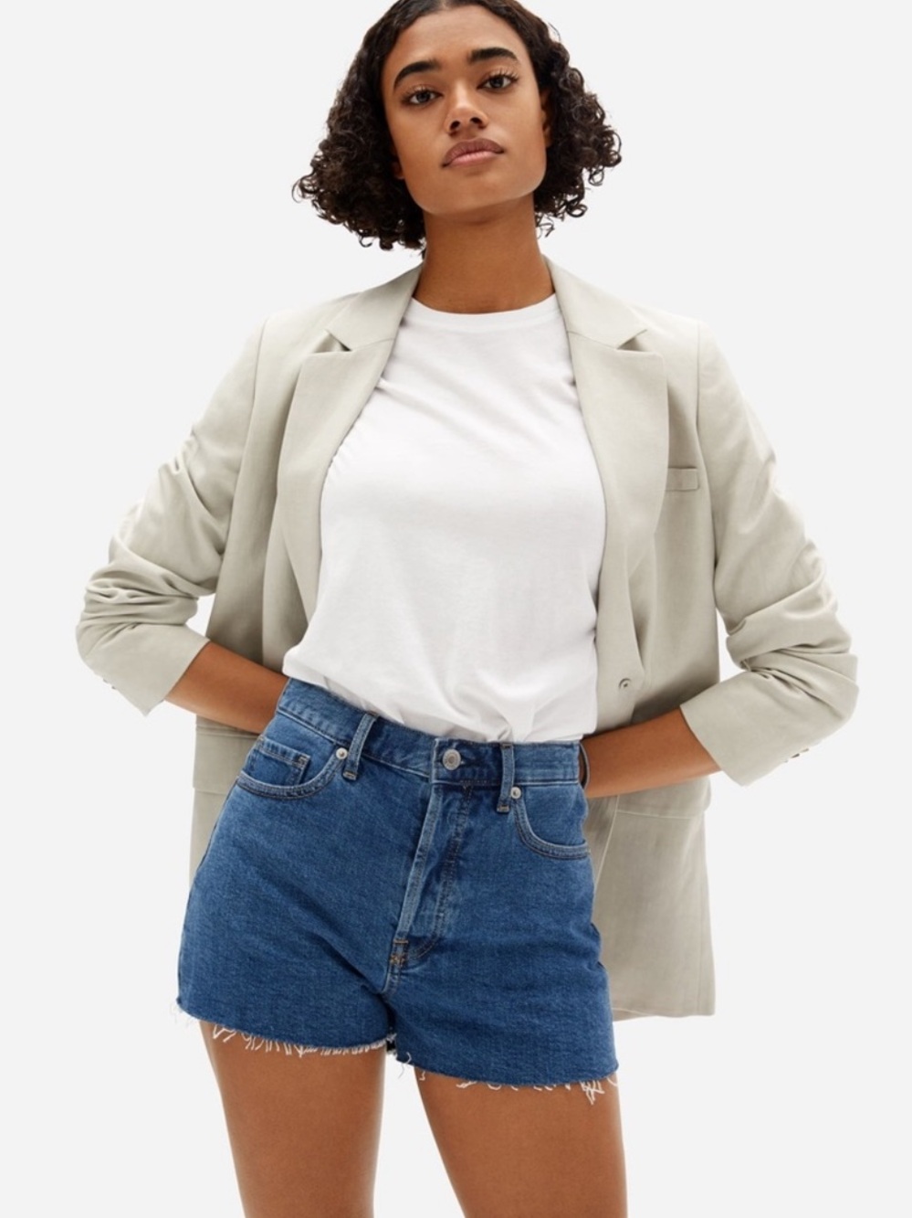 Everlane The Cheeky Short Blue Denim Size 26
